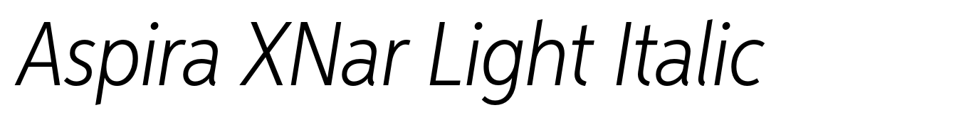 Aspira XNar Light Italic